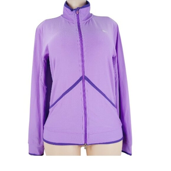 Nike Women's Purple Dri-Fit Long Sleeve Run Performance Jacket Size Large - Picture 1 of 14